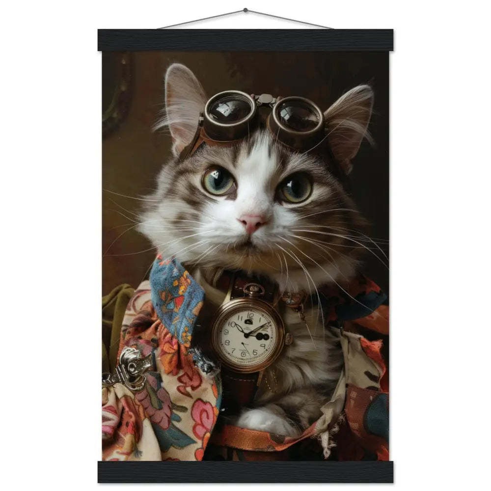 af4c627f-81fb-4975-b36f-430870962205-0.jpg Schoolposter van een vrouwelijke Manx kat - Afbeelding 1
