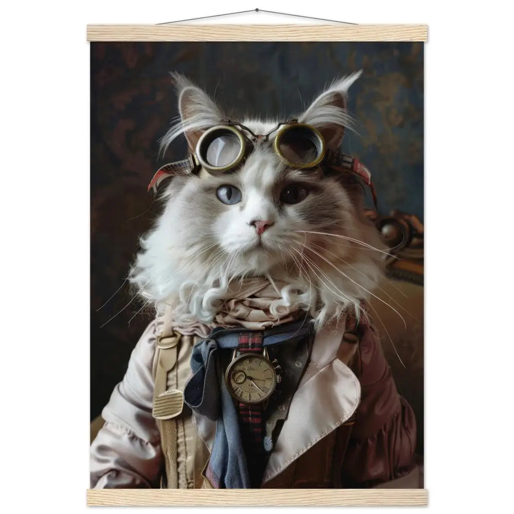 b98871a4-6f4a-4a0b-8d65-3661699cfade-0.jpg Schoolposter van een vrouwelijke LaPerm kat - Afbeelding 1