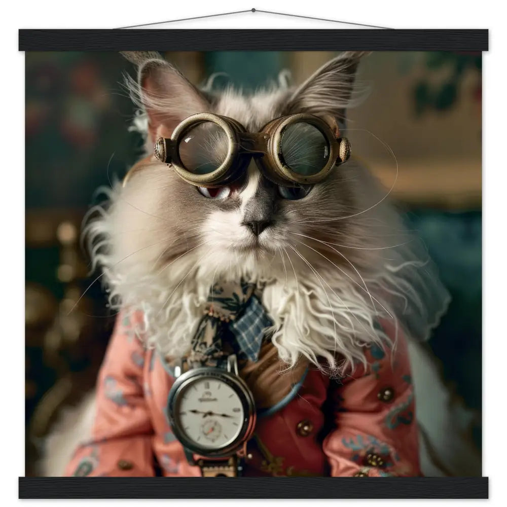 bc5df9ae-a57e-46fb-899d-016b223acd96-0.jpg Schoolposter van een vrouwelijke LaPerm kat - Afbeelding 1