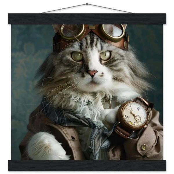 Schoolposter van een vrouwelijke Maine Coon kat