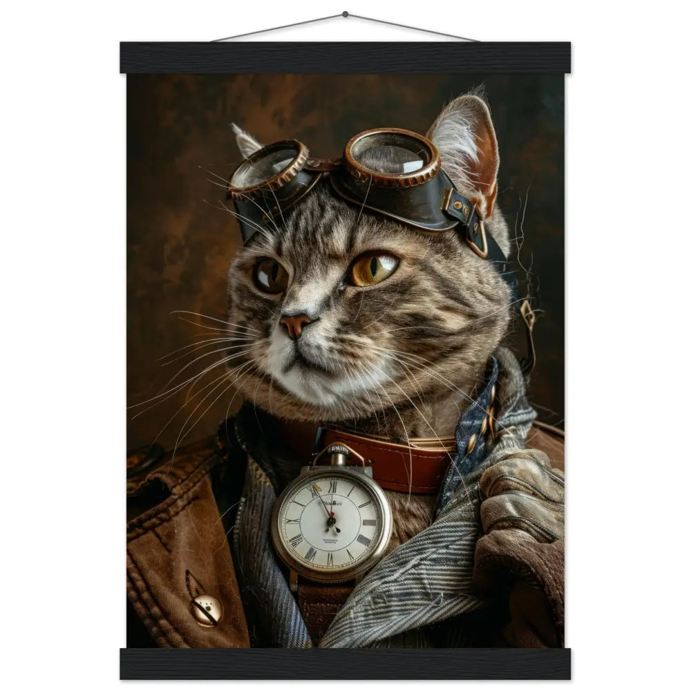 c6453273-1ef0-495e-9d16-28b3afe5a6ac-0.jpg Schoolposter van een mannelijke Chausie kat - Afbeelding 1
