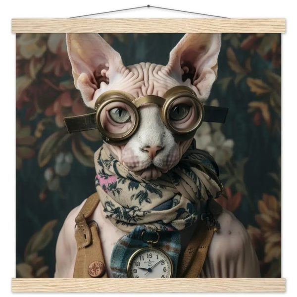 Schoolposter van een vrouwelijke Sphynx kat