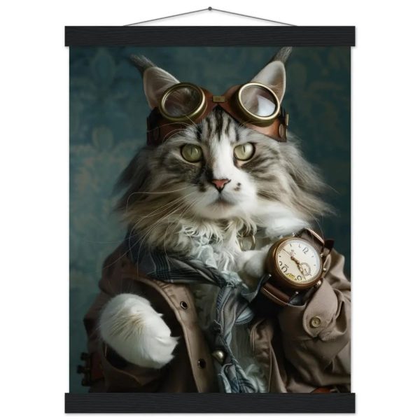 Schoolposter van een vrouwelijke Maine Coon kat