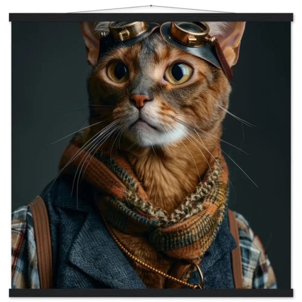 Schoolposter van een mannelijke Abessijnse kat