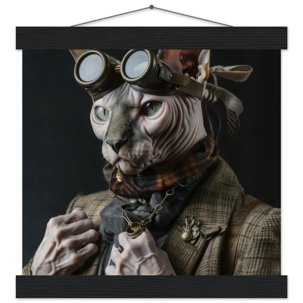 d6153445-02ea-4743-92d1-9463c5ab4b40-0.jpg Schoolposter van een mannelijke Sphynx kat - Afbeelding 1