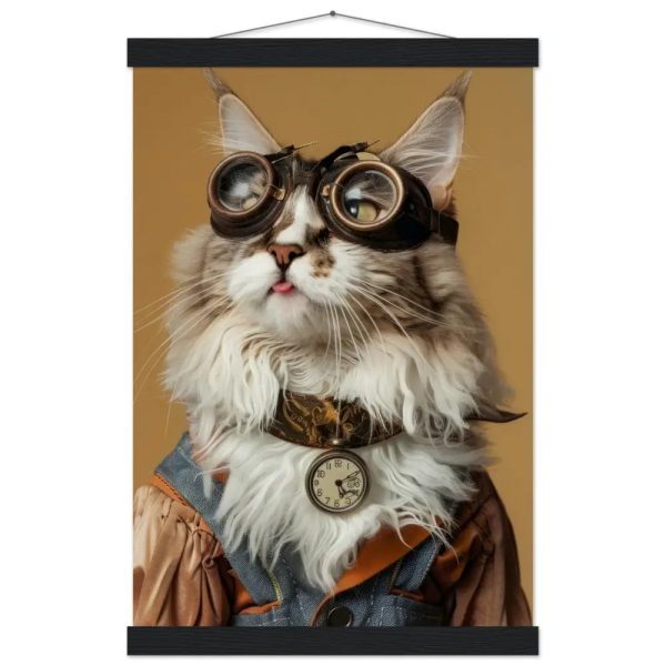 Schoolposter van een vrouwelijke Maine Coon kat