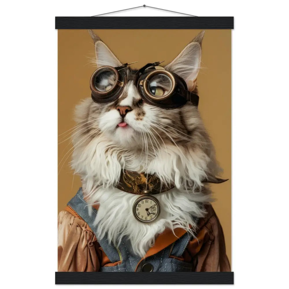 dcabe672-b71e-427d-a343-96be9e7b5c63-0.jpg Schoolposter van een vrouwelijke Maine Coon kat - Afbeelding 1