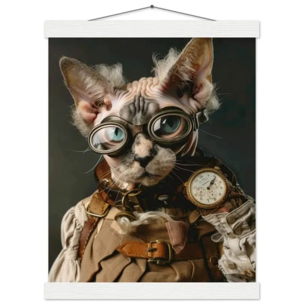 Schoolposter van een vrouwelijke Devon Rex kat