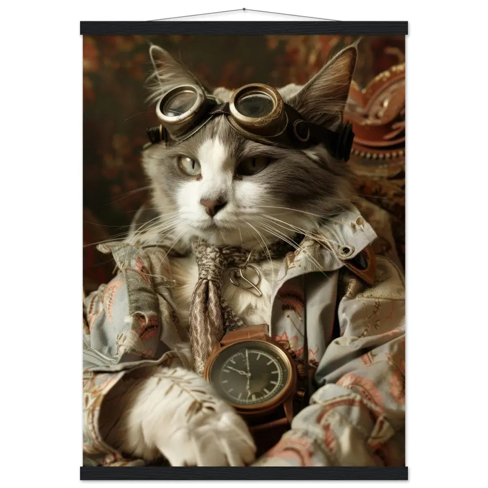 e8f6a7be-ac92-46e2-9bd9-99e2a3e97033-0.jpg Schoolposter van een vrouwelijke Chartreux kat - Afbeelding 1