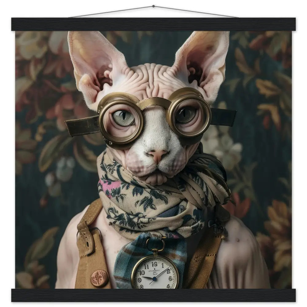 e99d21c0-e029-4511-9cf2-83e9edf73b9b-0.jpg Schoolposter van een vrouwelijke Sphynx kat - Afbeelding 1