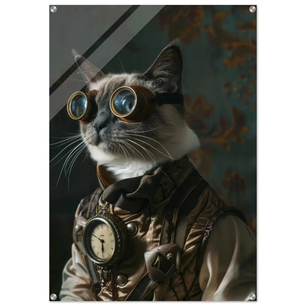 ecbe1bf3-ecee-4018-b6f9-aa811721f428-0.jpg Acrylic painting of a male Tonkinese cat - Afbeelding 1