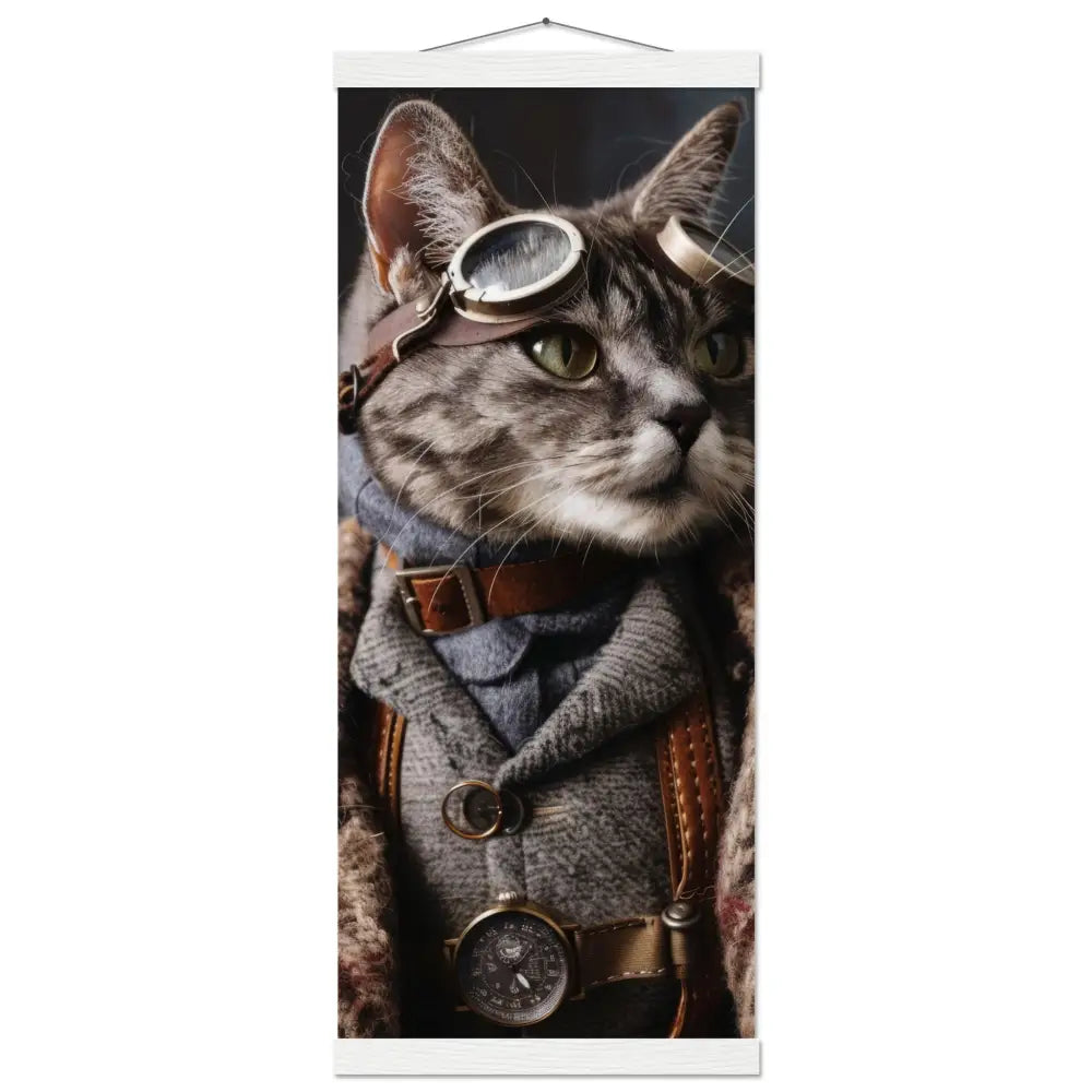 f1522da2-3cfa-4ca1-bd8a-36cdef0dba0c-0.jpg Schoolposter van een mannelijke Egyptische Mau kat - Afbeelding 1