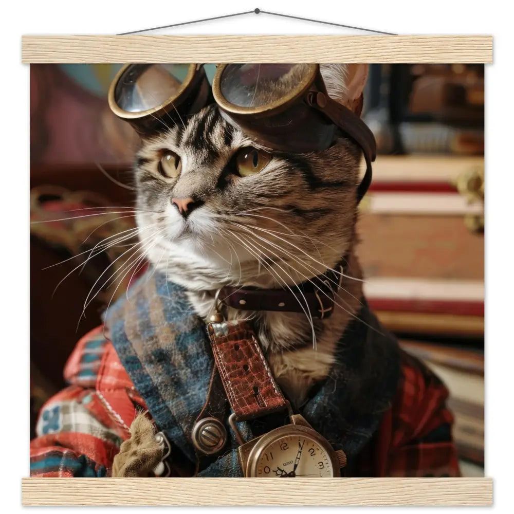f300a26e-e96b-4d26-a24e-7e01882e2dfc-0.jpg Schoolposter van een mannelijke Bombay kat - Afbeelding 1