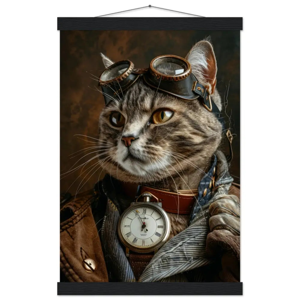 f58f873d-d30f-495b-ac07-be395c78b782-0.jpg Schoolposter van een mannelijke Chausie kat - Afbeelding 1