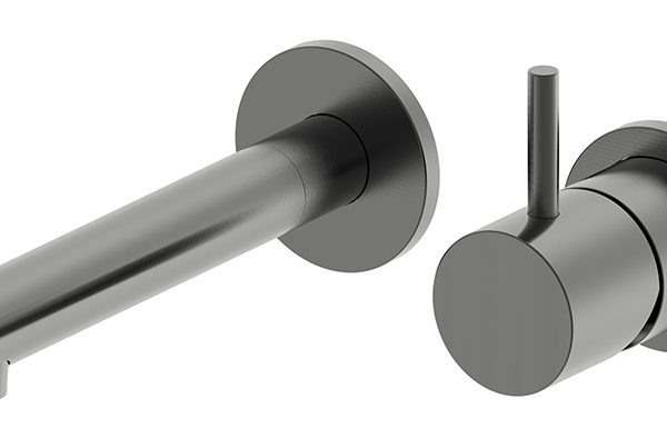 Style wastafelkraan inbouw gunmetal PVD