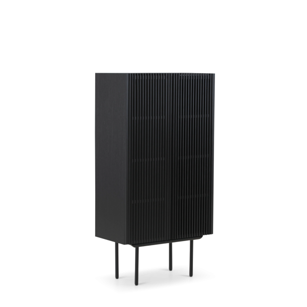 Louvre hoogkast - zwart eiken