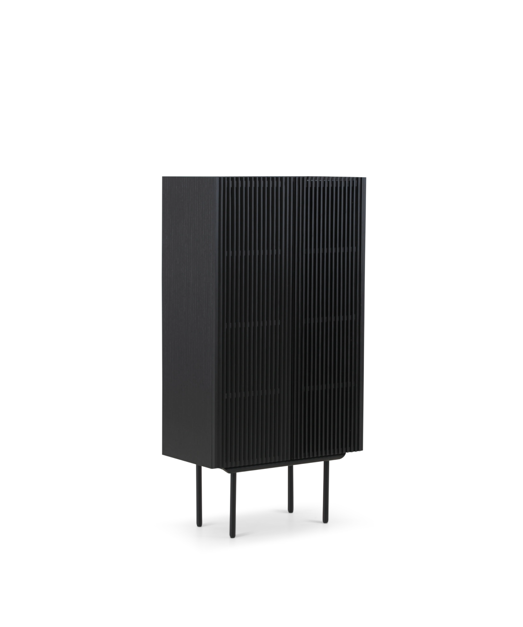 NJ9874-BO-0.png Louvre hoogkast - zwart eiken - Afbeelding 1