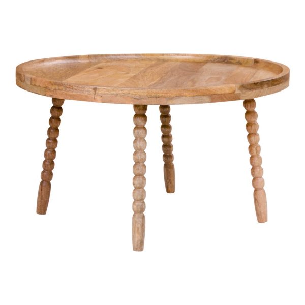 Jammu salontafel - salontafel, mango naturel ø60x35 cm