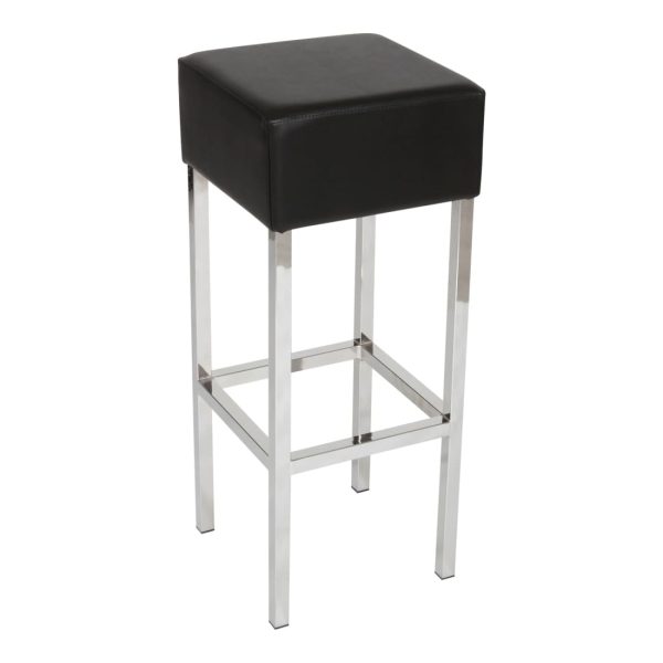 Workliving Barkruk Skai - Zwart / Chroom