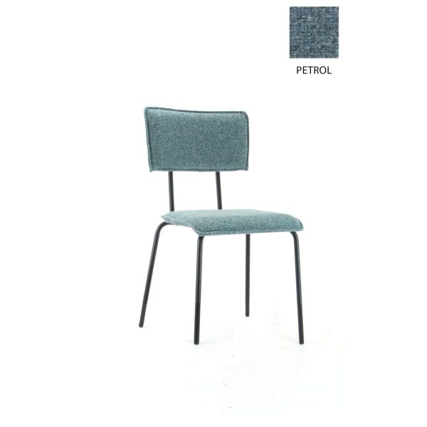 Workliving Eetkamerstoel Bo Society - Bouclé Petrol