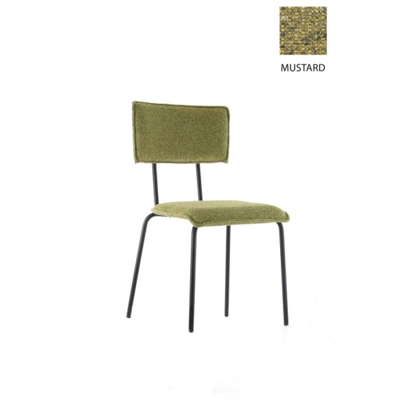 Workliving Eetkamerstoel Bo Society - Bouclé Mosterd