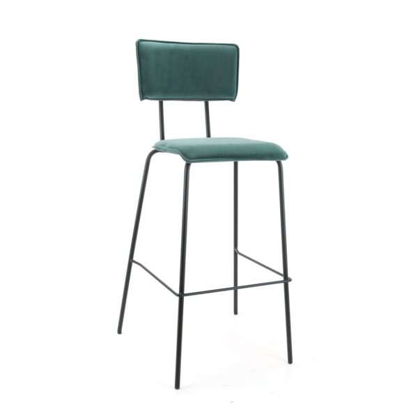 Workliving Barkruk Hoog Bo - Fluweel Earth Teal