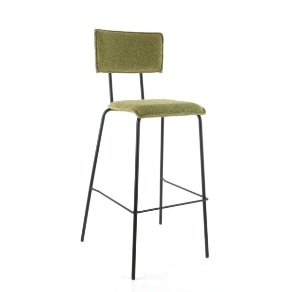Workliving Barkruk Hoog Bo Society - Bouclé Mosterd