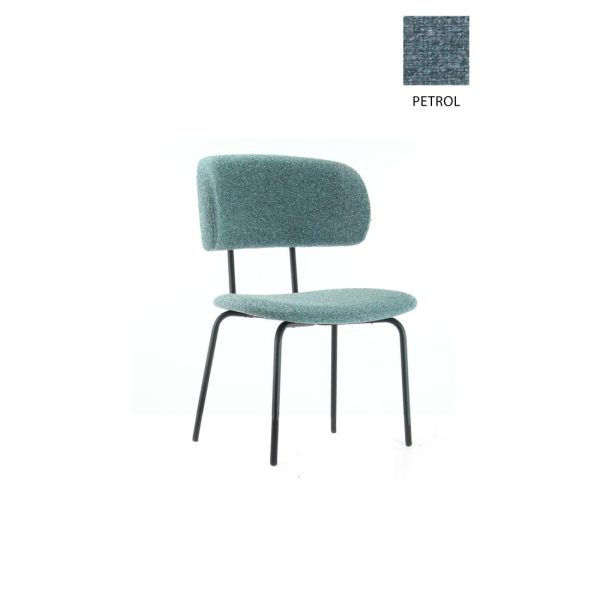 Workliving Eetkamerstoel Bo RS - Society Bouclé petrol