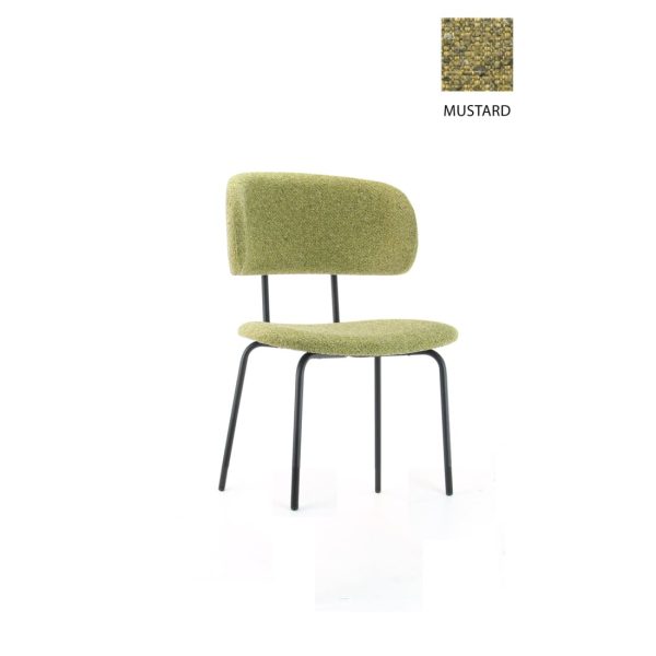 Workliving Eetkamerstoel Bo RS - Society Bouclé Mosterd