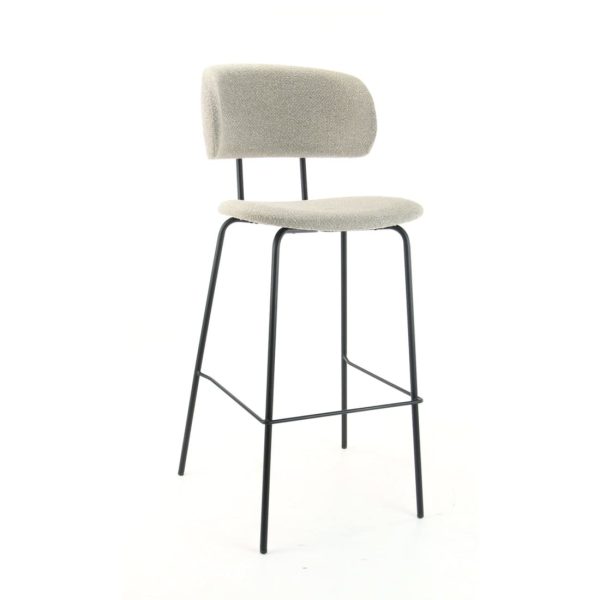 Workliving Hoge barkruk Society Bo - bouclé shiitake