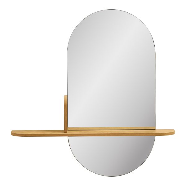Barco Spiegel met plank - Spiegel met plank, eikenlook 92x15x94,5 cm