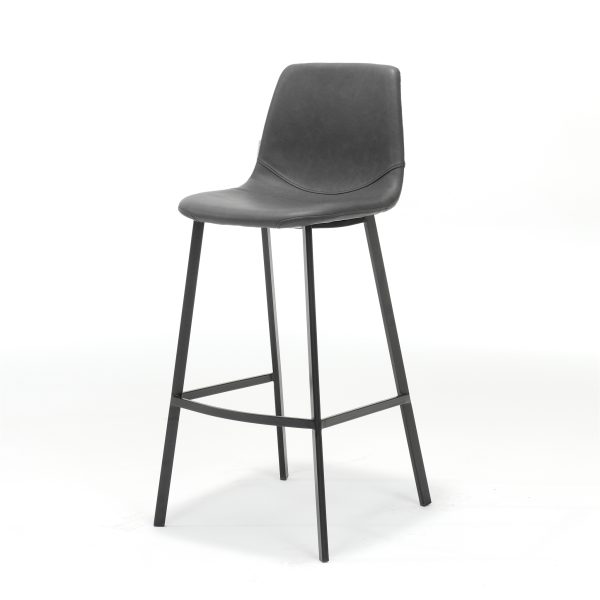 Barkruk Bari - vintage zwarte stof