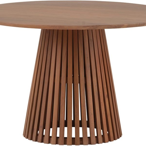 Eetkamertafel Ø130, Acacia naturel