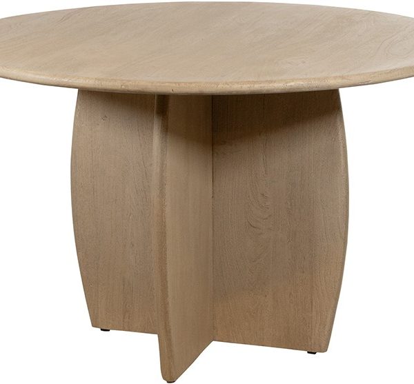 Eetkamertafel Ø120, acacia verweerd hout