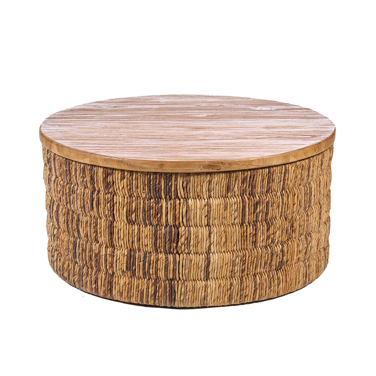 JAXH012N-0-1.jpg Abaca ronde Magani salontafel - naturel - Afbeelding 1