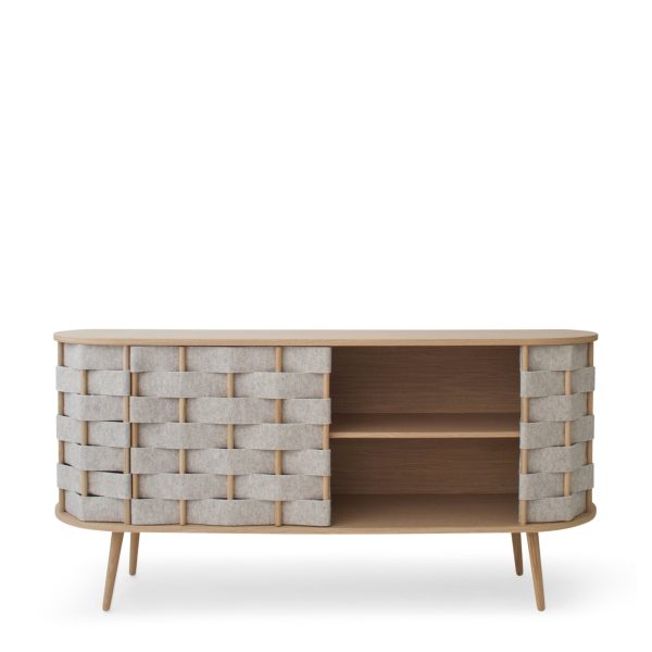 Vilten dressoir, naturel eiken, 160 cm