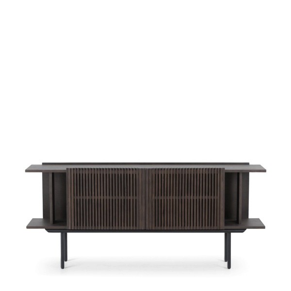 Groot dressoir met lamellen, gerookt eiken - Louvre