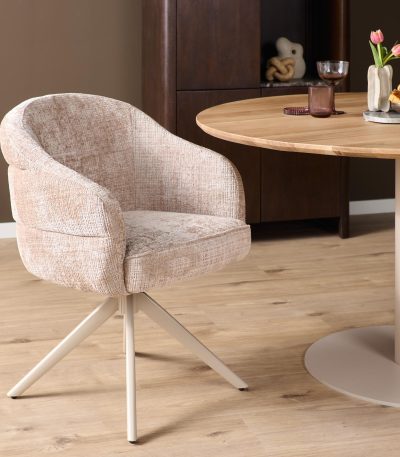 Draaibare eetkamerstoel Bella Beige