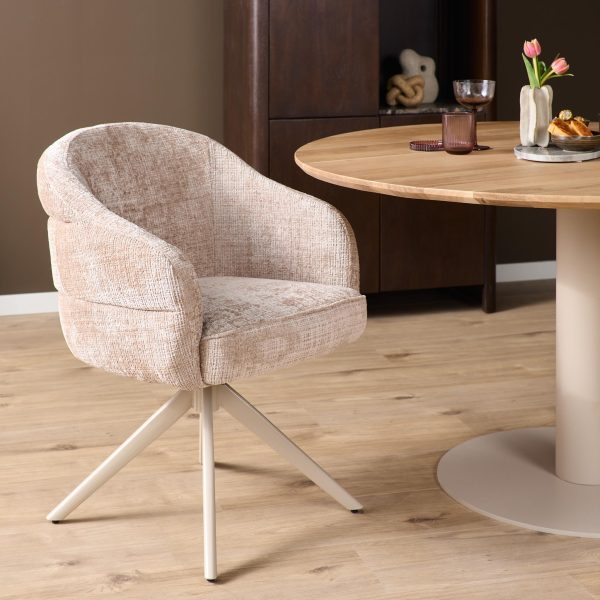 Draaibare eetkamerstoel Bella Beige