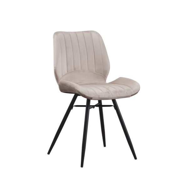Stoel Barron beige fluweel