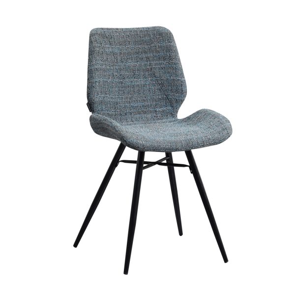 Stoel Barron blauw chenille