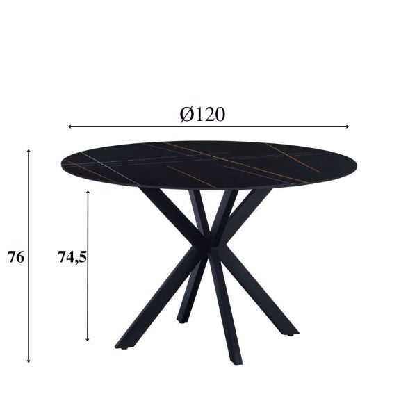 Eettafel Guus 120 zwart