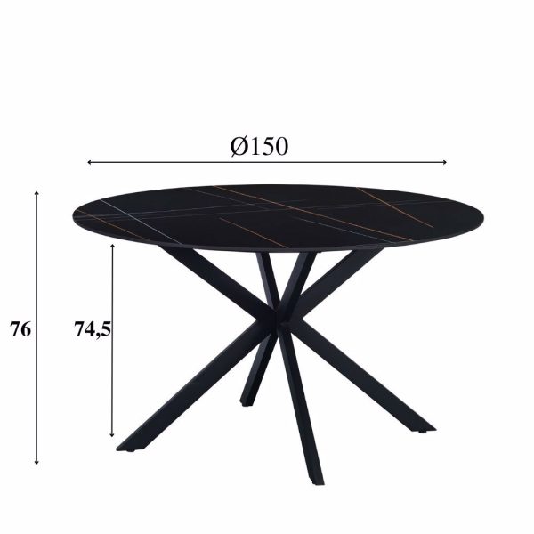 Eettafel Guus 150 zwart
