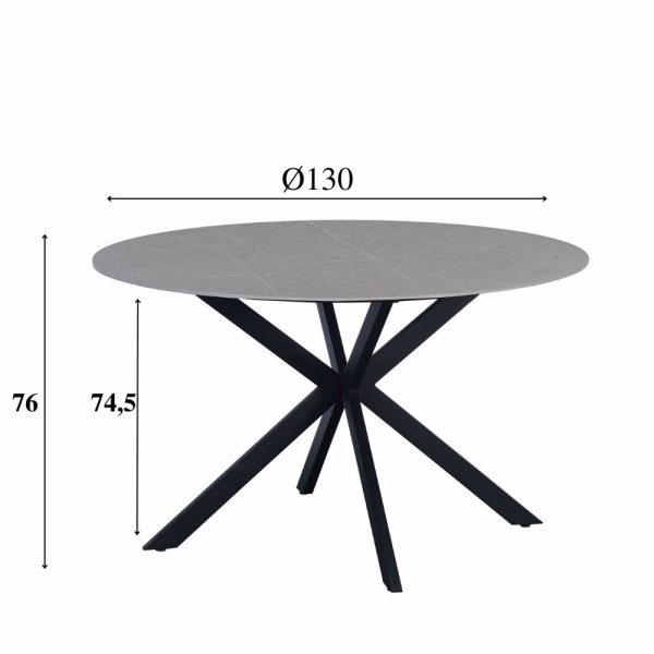Eettafel Guus 130 grijs