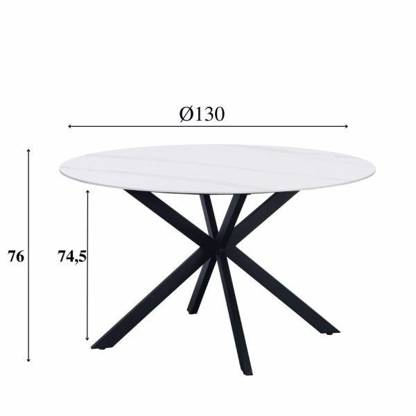 Eettafel Guus 130 wit