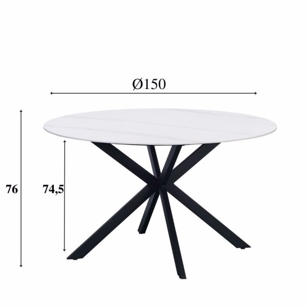 Eettafel Guus 150 wit