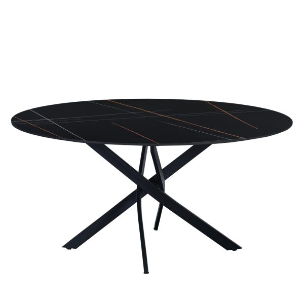 Eettafel Dean 130 cm zwart
