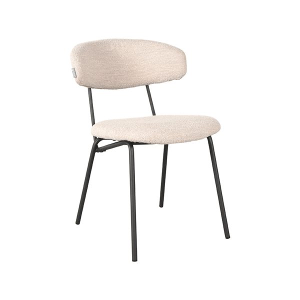 LABEL51 Eetkamerstoel Zack - Naturel - Bouclé