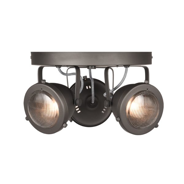 LABEL51 Spot Moto LED - Gebrand staal - Metaal - 3-lichts