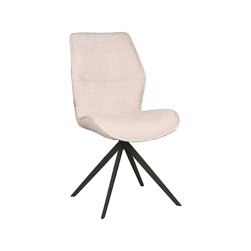 180122341-0.jpg LABEL51 Eetkamerstoel Comfy - Naturel - Bouclé - Afbeelding 1